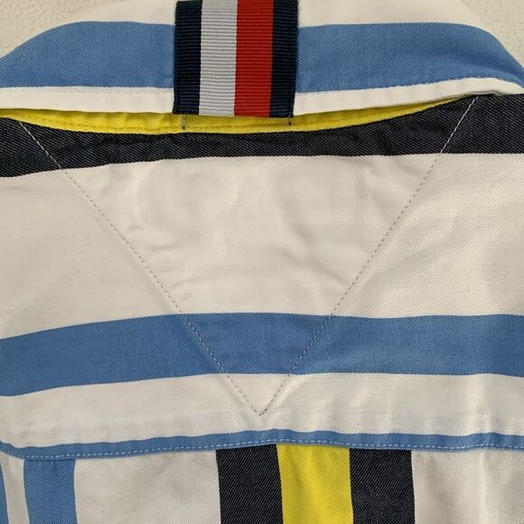 Tommy Hilfiger Classic Fit Men's Striped Multicolor Long Sleeve Shirt Size M - Picture 6 of 10